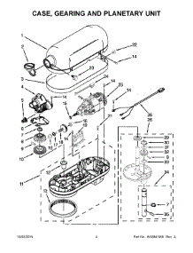 03 - Case, Gearing And Planetary Unit parts for Whirlpool Mixer KP26M1XFQGA5 from AppliancePartsPros.com