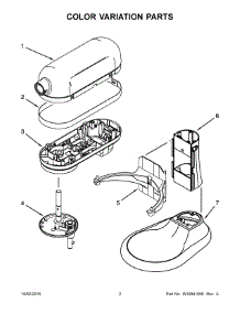 02 - Color Variation Parts parts for Whirlpool Mixer KP26M1XFQGC5 from AppliancePartsPros.com
