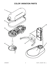 02 - Color Variation Parts parts for Kitchenaid Mixer KP26M1XSL5 from AppliancePartsPros.com