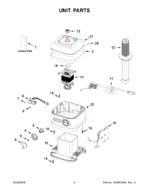 03 - Unit Parts parts for Whirlpool Blender KSB8270CA0 from AppliancePartsPros.com
