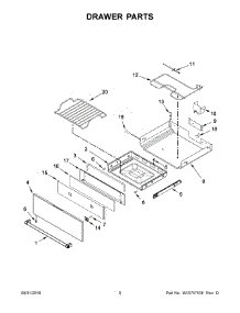 05 - Drawer Parts parts for Whirlpool Range KSEB900EWH0 from AppliancePartsPros.com