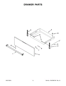 05 - Drawer Parts parts for Whirlpool Range KSEG700EWH0 from AppliancePartsPros.com