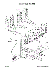04 - Manifold Parts parts for Whirlpool Range KSGG700EWH0 from AppliancePartsPros.com