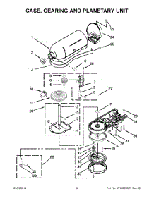 04 - Case, Gearing And Planetary Unit parts for Kitchenaid Mixer KSM120BLQGC0 from AppliancePartsPros.com