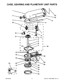 04 - Case, Gearing And Planetary Unit Parts parts for Whirlpool Mixer KSM150APSBS0 from AppliancePartsPros.com