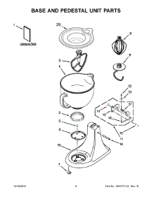 05 - Base And Pedestal Unit Parts parts for Whirlpool Mixer KSM154GBQ2SA0 from AppliancePartsPros.com