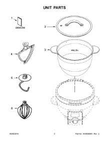 02 - Unit Parts parts for Whirlpool Mixer KSM1CBT0 from AppliancePartsPros.com