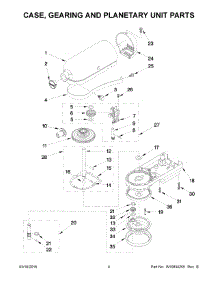 03 - Case, Gearing And Planetary Unit Parts parts for Whirlpool Mixer KSM500PSER0 from AppliancePartsPros.com