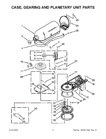 03 - Case, Gearing And Planetary Unit Parts parts for Whirlpool Mixer KSM88PSQ2SL0 from AppliancePartsPros.com