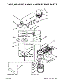 03 - Case, Gearing And Planetary Unit Parts parts for Whirlpool Mixer KSM88PSQ3TG0 from AppliancePartsPros.com