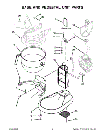 04 - Base And Pedestal Unit Parts parts for Whirlpool Mixer KSM8990SL0 from AppliancePartsPros.com