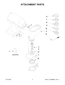 02 - Attachment Parts parts for Whirlpool Mixer KSMPEXTA0 from AppliancePartsPros.com