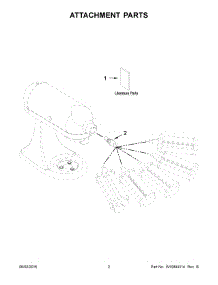 02 - Attachment Parts parts for Whirlpool Mixer KSMPSA0 from AppliancePartsPros.com