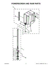 04 - Powerscrew And Ram Parts parts for Whirlpool Compactor KTTS505EWH0 from AppliancePartsPros.com