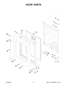 04 - Door Parts parts for Whirlpool Ingredient Center KUBL204EPA00 from AppliancePartsPros.com
