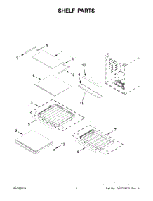 03 - Shelf Parts parts for Whirlpool Ingredient Center KUBR204ESB00 from AppliancePartsPros.com