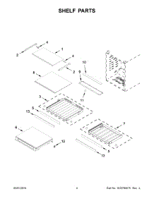 03 - Shelf Parts parts for Whirlpool Ingredient Center KUBR304ESS00 from AppliancePartsPros.com