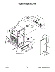 05 - Container Parts parts for Kitchenaid Compactor KUCS03FTWH3 from AppliancePartsPros.com