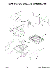 03 - Evaporator, Grid, And Water Parts parts for Whirlpool Ice Maker KUIC15POZP1 from AppliancePartsPros.com
