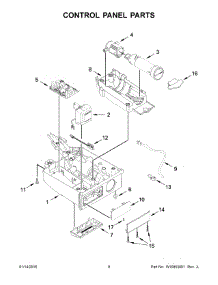 05 - Control Panel Parts parts for Whirlpool Ice Maker KUIC15POZP1 from AppliancePartsPros.com