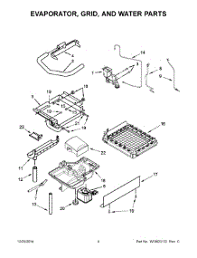 03 - Evaporator, Grid, And Water Parts parts for Whirlpool Ice Maker KUIC18NNZS0 from AppliancePartsPros.com