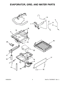 03 - Evaporator, Grid, And Water Parts parts for Whirlpool Ice Maker KUID508ESS0 from AppliancePartsPros.com