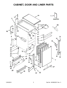 02 - Cabinet, Door And Liner Parts parts for Kitchenaid Ice Maker KUIS18PNZB0 from AppliancePartsPros.com