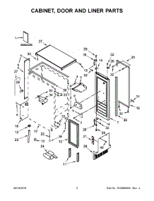 02 - Cabinet, Door And Liner Parts parts for Whirlpool Ice Maker KUIX505EBS0 from AppliancePartsPros.com