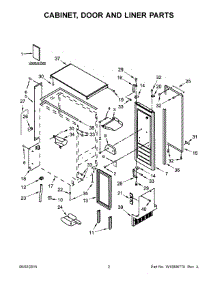 02 - Cabinet, Door And Liner Parts parts for Whirlpool Ice Maker KUIX505ESS0 from AppliancePartsPros.com