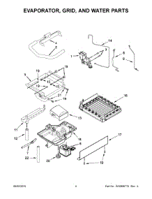 03 - Evaporator, Grid, And Water Parts parts for Whirlpool Ice Maker KUIX505ESS0 from AppliancePartsPros.com