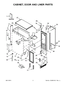 02 - Cabinet, Door And Liner Parts parts for Whirlpool Ice Maker KUIX505ESS1 from AppliancePartsPros.com