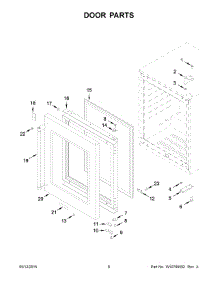 04 - Door Parts parts for Whirlpool Wine Cooler KUWL204EPA00 from AppliancePartsPros.com