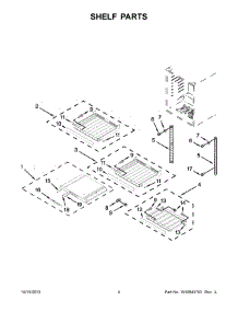 03 - Shelf Parts parts for Kitchenaid Wine Cooler KUWL304CSS00 from AppliancePartsPros.com