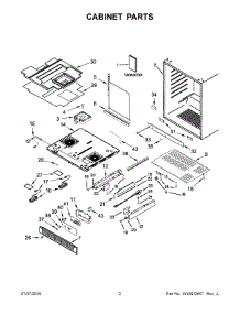 02 - Cabinet Parts parts for Whirlpool Wine Cooler KUWL304EBS00 from AppliancePartsPros.com