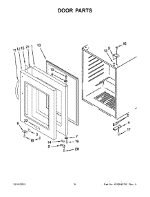 04 - Door Parts parts for Kitchenaid Wine Cooler KUWR304CSS00 from AppliancePartsPros.com