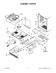 02 - Cabinet Parts parts for Whirlpool Wine Cooler KUWR304ESS00 from AppliancePartsPros.com