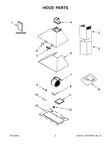 02 - Hood Parts parts for Whirlpool Hood KVWB400DSS0 from AppliancePartsPros.com