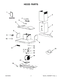 02 - Hood Parts parts for Whirlpool Hood KVWB606DBS0 from AppliancePartsPros.com