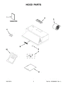 02 - Hood Parts parts for Kitchenaid Hood KXU4236YSS2 from AppliancePartsPros.com