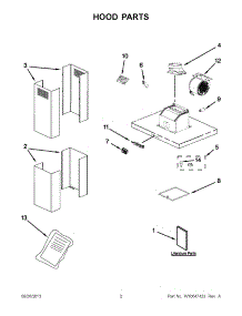 02 - Hood Parts parts for Kitchenaid Hood KXW4436YSS2 from AppliancePartsPros.com