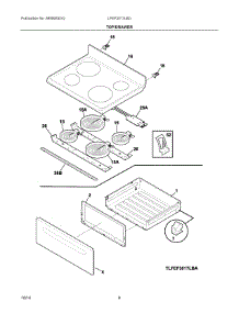 04 - Top / Drawer parts for Electrolux Range LFEF3017LBD from AppliancePartsPros.com