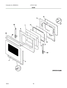 05 - Door parts for Electrolux Range LFEF3017LBD from AppliancePartsPros.com