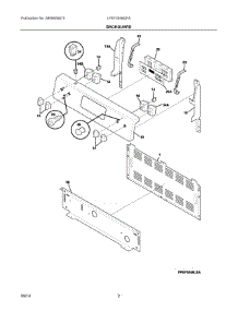 02 - Backguard parts for Electrolux Range LFEF3048QFA from AppliancePartsPros.com