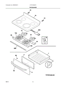 04 - Top / Drawer parts for Electrolux Range LFEF3048QFA from AppliancePartsPros.com