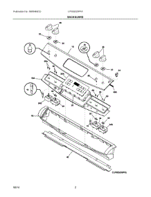 02 - Backguard parts for Electrolux Range LFES3025PFA from AppliancePartsPros.com