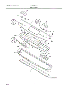02 - Backguard parts for Electrolux Range LFES3025PFC from AppliancePartsPros.com