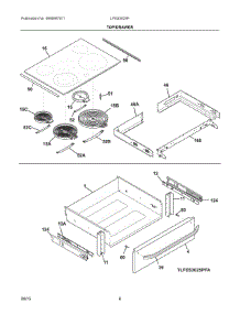 04 - Top / Drawer parts for Electrolux Range LFES3025PFF from AppliancePartsPros.com