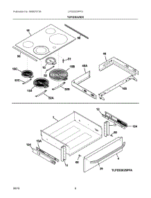 04 - Top / Drawer parts for Electrolux Range LFES3025PFG from AppliancePartsPros.com