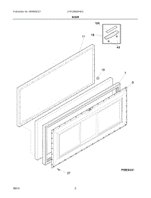 02 - Door parts for Electrolux Freezer LFFC09M5HWX from AppliancePartsPros.com