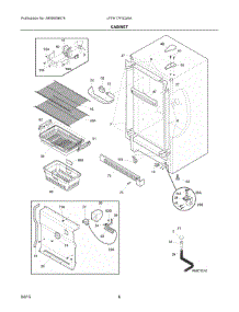03 - Cabinet parts for Electrolux Freezer LFFH17F3QWA from AppliancePartsPros.com
